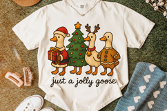 Just a Jolly Goose PNG, Funny Christmas Goose PNG, Holiday Product Image 5