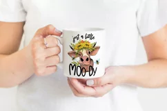 Funny Heifer Sublimation | Just a Little Moo-dy Cow Print Product Image 2