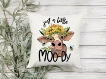 Funny Heifer Sublimation | Just a Little Moo-dy Cow Print Product Image 4