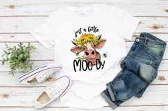 Funny Heifer Sublimation | Just a Little Moo-dy Cow Print Product Image 3