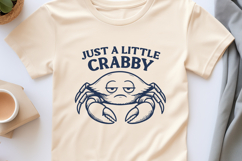 Just a Little Crabby SVG Funny Grumpy Crab Clipart Retro PNG Product Image 2
