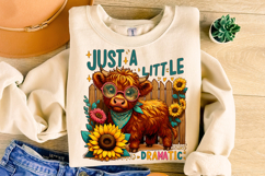 Just A Little Dramatic PNG, Funny Cow PNG, Highland Cow PNG Product Image 3