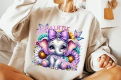 Just A Little Moody Elephant PNG, Cute Baby Elephant PNG Product Image 3