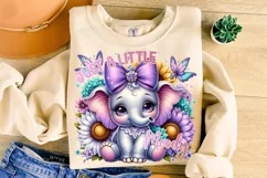 Just A Little Moody Elephant PNG, Cute Baby Elephant PNG Product Image 2
