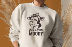 Just a Little Moody Cow SVG, Funny Farm Animal PNG Clipart Product Image 2