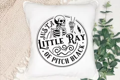 Just A Little Ray Of Pitch SVG, Snarky Skulls SVG Design Product Image 3