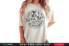 Just A Little Ray Of Pitch SVG, Snarky Skulls SVG Design Product Image 1