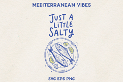 Just a Little Salty SVG | Funny Seafood Illustration PNG EPS Product Image 1