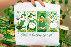 St Patrick's Day Goose PNG, Funny Goose PNG, Lucky Goose PNG Product Image 2