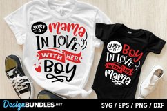Just a mama in love with his boy svg Product Image 1