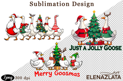 Just a Jolly Goose,Christmas Goose PNG Product Image 1