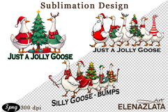 Just a Jolly Goose,Christmas Goose PNG Product Image 1