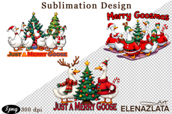 Just a Jolly Goose,Christmas Goose PNG Product Image 1