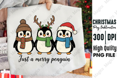 Just a Merry Penguin Christmas PNG Product Image 1