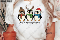 Just a Merry Penguin Christmas PNG Product Image 2