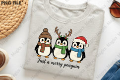 Just a Merry Penguin Christmas PNG Product Image 3
