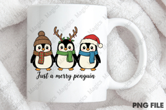 Just a Merry Penguin Christmas PNG Product Image 4