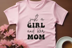 Just A Mom And Her Kids | Retro Mommy and Me Matching Shirts Product Image 3