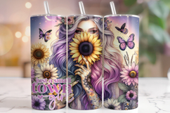 Cowgirl Tumbler Wrap Sublimation, Small Town Girl Tumbler Product Image 1