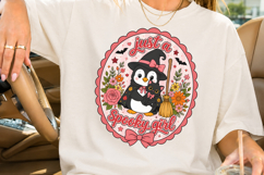 Just A Spooky Girl PNG, Retro Halloween Sublimation Product Image 2