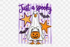 Halloween Just a Spooky Goose Ghost Png Sublimation Design Product Image 1