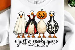 Just a Spooky Goose PNG, Funny Halloween Goose Png Product Image 1