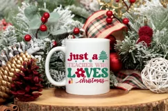 Just A Teacher Who SVG, Christmas Teacher SVG Design Product Image 3
