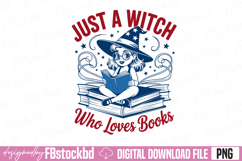 Just A Witch Who Loves Books PNG Product Image 1