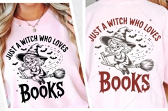 Just A Witch Who Loves Books SVG, Funny Halloween Witch Book Product Image 3