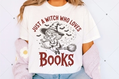 Just A Witch Who Loves Books SVG, Funny Halloween Witch Book Product Image 4