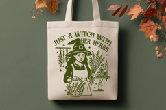Herbal Witch SVG Bundle | Cottagecore Green Witch Clipart Product Image 3