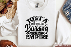 Just a woman building her craft empire SVG, Crafting SVG Product Image 1