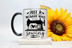 Just A Woman Who Loves Sewing SVG, Sewing SVG Design Product Image 2