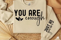 You are enough Sleeve SVG, Motivational Quote SVG Product Image 3