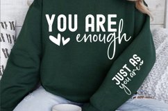 You are enough Sleeve SVG, Motivational Quote SVG Product Image 2