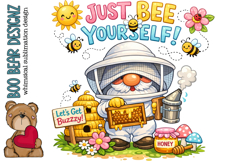 Just Bee Yourself, Garden Gnome Clipart Product Image 1