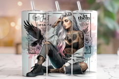 Inspirational Tumbler Wrap PNG, Motivational Quotes Tumbler Product Image 1