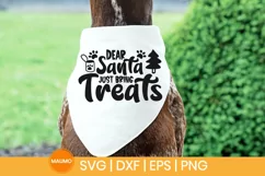 Dear Santa just bring treats | Funny dog bandana svg quote Product Image 2