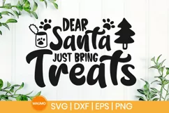 Dear Santa just bring treats | Funny dog bandana svg quote Product Image 3