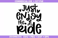 Just enjoy the ride SVG | Bicycle SVG | Cycling SVG Product Image 2
