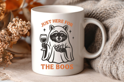 Funny Halloween Ghost Raccoon SVG | Just Here for the Boos Product Image 3