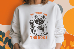 Funny Halloween Ghost Raccoon SVG | Just Here for the Boos Product Image 2
