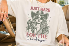 Just Here For The Cowboys Sublimation PNG Product Image 3