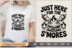 Just Here For The S&#039;mores SVG File | Camping SVG | Outdoor Product Image 1