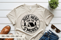 Just Here For The S&#039;mores SVG File | Camping Round Sign SVG Product Image 3