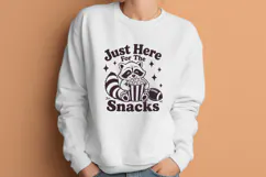 Just Here For The Snacks SVG, Football Raccoon Funny PNG Product Image 3