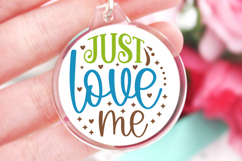 Just love me SVG, Keychain SVG Product Image 1