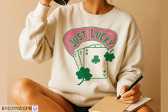 Just Lucky St.patrick’s Day SVG PNG Design Product Image 3