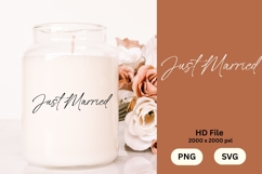 Just Married - Wedding Quote SVG&#039;s Cut Product Image 1