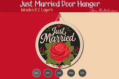 Just Married Door Hanger SVG Product Image 2